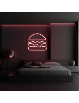 Hamburger Neon LED Aydınlatma Tabela