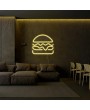 Hamburger Neon LED Aydınlatma Tabela