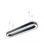 Loop Modern Led Sarkıt Avize Dekoratif Linear Armatür